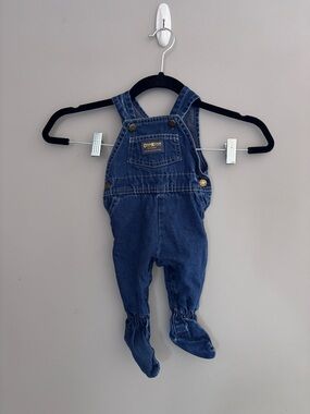 Vintage 1990’s made in USA Oshkosh footed overalls- 3/6 months